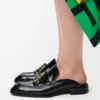 Edge Loafer-mule i børstet kalveskinn