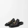 Edge Loafer-mule i børstet kalveskinn
