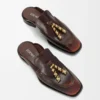 Edge Loafer-mule i børstet kalveskinn Edge Loafer-mule i børstet kalveskinn