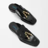 Edge Loafer-mule i børstet kalveskinn