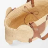 Elephant Basket i raffia og kalveskinn