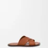 Flex Criss-Cross-sandaler i vegetabilsk garvet kalveskinn Flex Criss-Cross-sandaler i vegetabilsk garvet kalveskinn