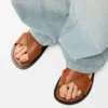 Flex Criss-Cross-sandaler i vegetabilsk garvet kalveskinn Flex Criss-Cross-sandaler i vegetabilsk garvet kalveskinn