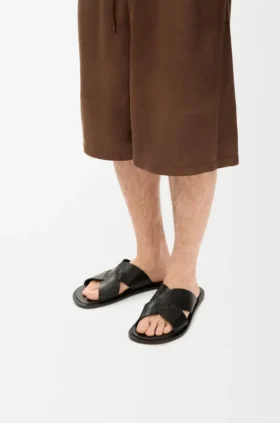 Flex Criss-Cross-sandaler i vegetabilsk garvet kalveskinn