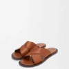 Flex Criss-Cross-sandaler i vegetabilsk garvet kalveskinn Flex Criss-Cross-sandaler i vegetabilsk garvet kalveskinn