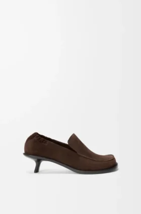 Flex-loafer i semsket kalveskinn
