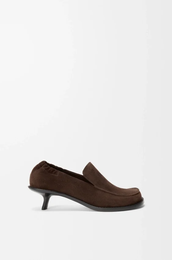 Flex-loafer i semsket kalveskinn Flex-loafer i semsket kalveskinn