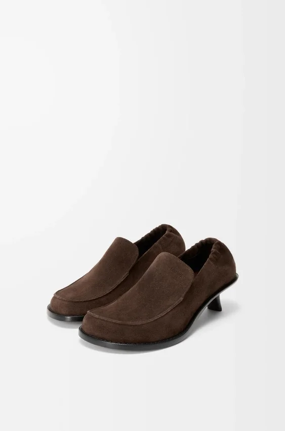 Flex-loafer i semsket kalveskinn Flex-loafer i semsket kalveskinn