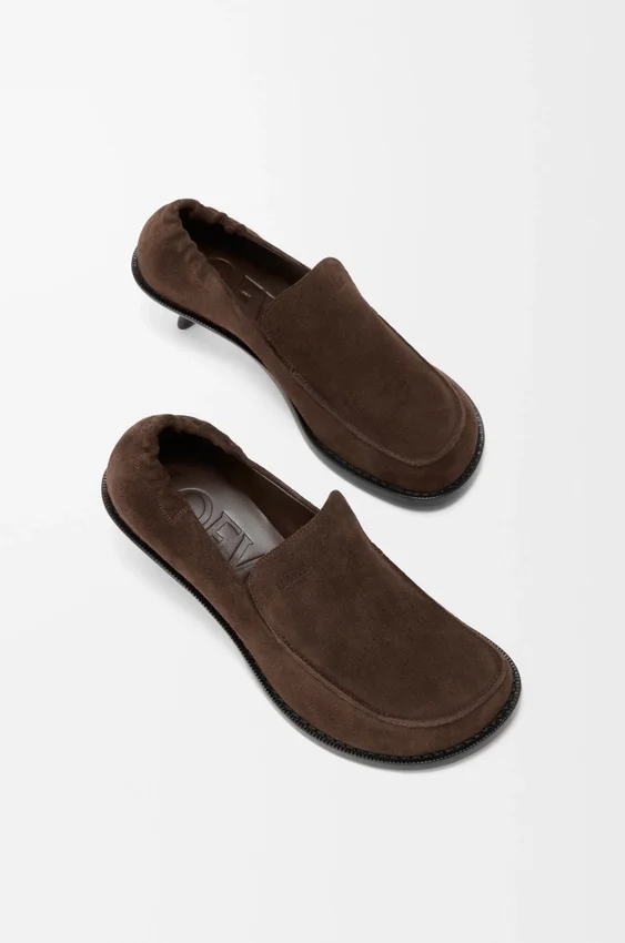 Flex-loafer i semsket kalveskinn Flex-loafer i semsket kalveskinn