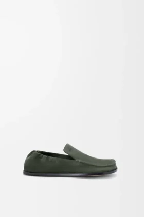 Flex-loafer i semsket skinn