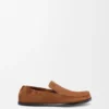 Flex-loafer i semsket skinn