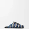 Flex-mule i raffia og kalveskinn Flex-mule i raffia og kalveskinn