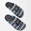 Flex-mule i raffia og kalveskinn Flex-mule i raffia og kalveskinn