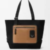 Flex Zipped Tote-veske i lerret og semsket skinn Flex Zipped Tote-veske i lerret og semsket skinn