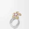 Flor-ring i sterlingsølv og krystaller Flor-ring i sterlingsølv og krystaller