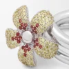 Flor-ring i sterlingsølv og krystaller Flor-ring i sterlingsølv og krystaller