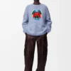 Genser i en blanding av ull og mohair Genser i en blanding av ull og mohair