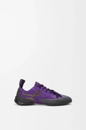 Grip-sneakers i kalveskinn i semsket skinn