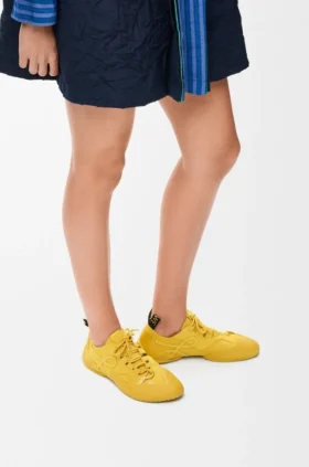 Grip-sneakers i kalveskinn i semsket skinn