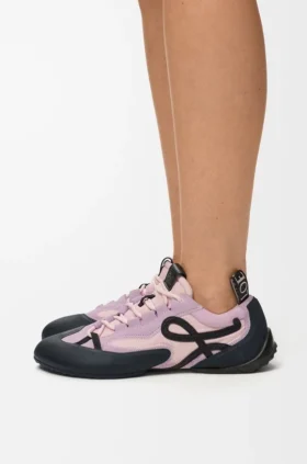 Grip-Sneakers i nylon og semsket skinn