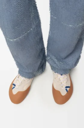 Grip-Sneakers i nylon og semsket skinn