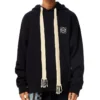 Herre-Loewe Anagram-brodert hettegenser med lange ermer, marineblå, H6109700Si-5110