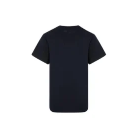 Herre-Loewe-bomulls-trøye med snøring og korte ermer, marineblå, H6109031Si-5110