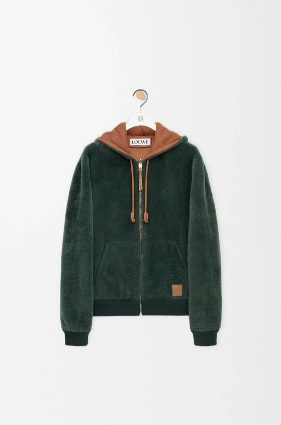 Hettegenser i shearling Hettegenser i shearling