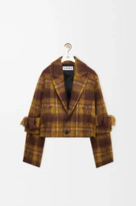 Jakke i mohair- og ullblanding