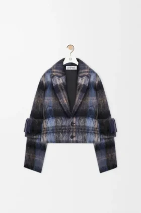 Jakke i mohair- og ullblanding