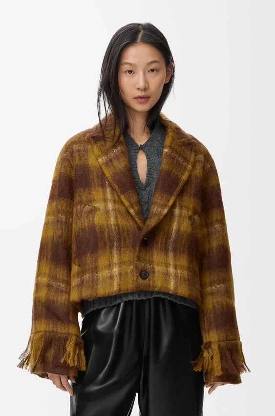 Jakke i mohair- og ullblanding Jakke i mohair- og ullblanding