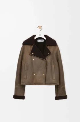 Jakke i shearling