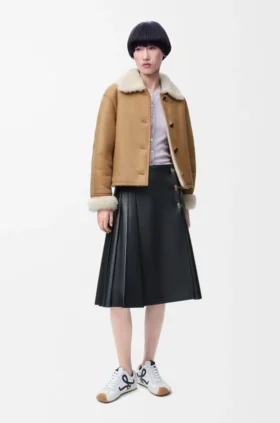 Jakke i shearling