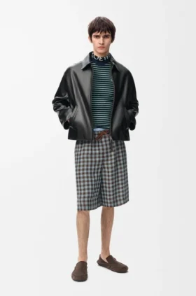 Shorts i viskose- og linblanding