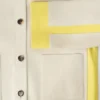 Jakke med oppbrettede ermer i lammeskinn i semsket skinn