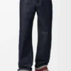 Jeans med oppbrettede bukseben i denim Jeans med oppbrettede bukseben i denim
