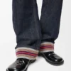 Jeans med oppbrettede bukseben i denim Jeans med oppbrettede bukseben i denim