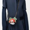 Knight Cat-clutch i metall og nappa-lammeskinn Knight Cat-clutch i metall og nappa-lammeskinn