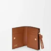 Kompakt lommebok med knute i skinnende nappa-kalveskinn Kompakt lommebok med knute i skinnende nappa-kalveskinn