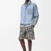 Kortærmet skjorte i denim