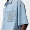 Kortærmet skjorte i denim
