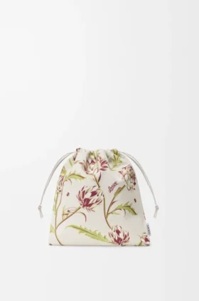 Liten Artichoke-pouch med snøring i lerret