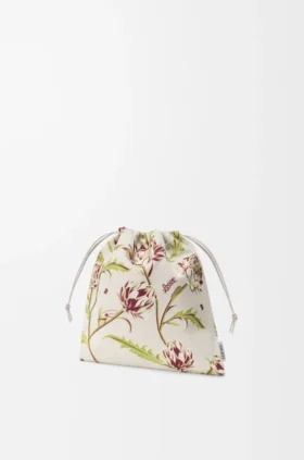 Liten Artichoke-pouch med snøring i lerret