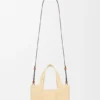 Liten Loewe Font Tote i raffia Liten Loewe Font Tote i raffia