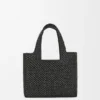 Liten Loewe Font Tote i raffia Liten Loewe Font Tote i raffia
