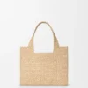 Liten Loewe Font Tote i raffia Liten Loewe Font Tote i raffia