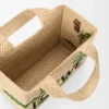 Liten Loewe Font Tote i raffia Liten Loewe Font Tote i raffia
