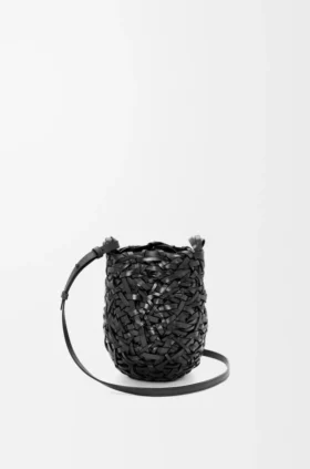 Liten Nest Basket-veske i kalveskinn