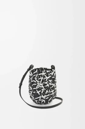 Liten Nest Basket-veske i kalveskinn