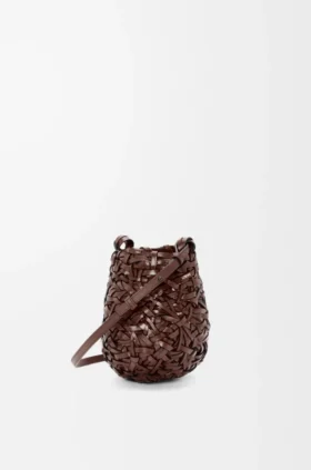 Liten Nest Basket-veske i kalveskinn